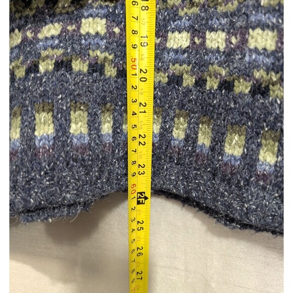 Croft & Barrows Women's Cardigan Blue Multicolor Fair Isle Sweater Size 1XL Boho - Picture 7 of 16